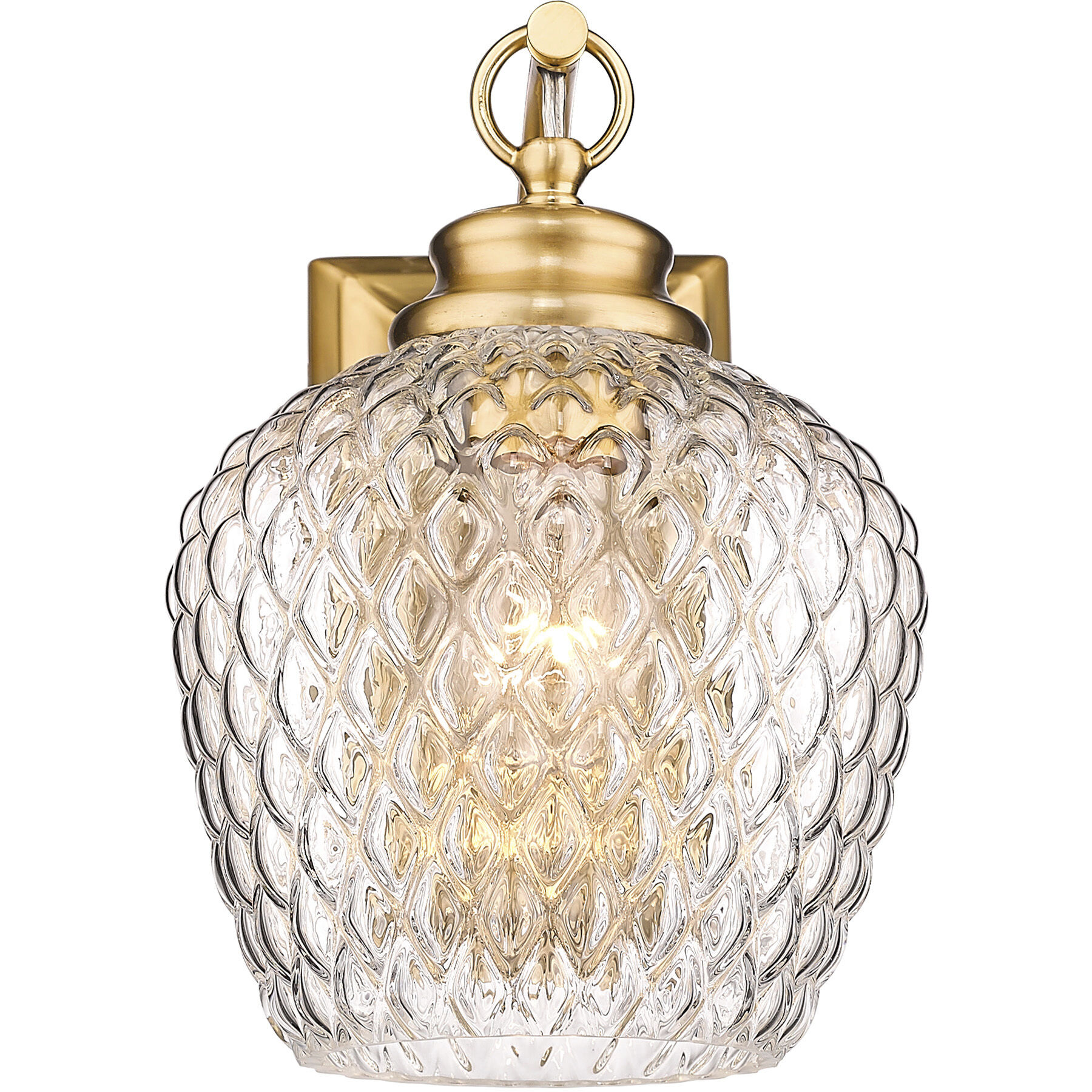Brushed gold top wall lights